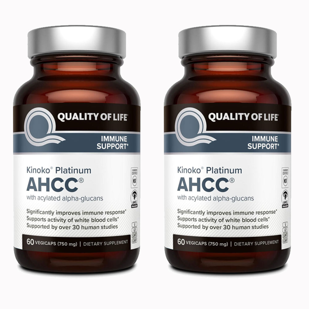 پکیج 2 عددی قرص کینوکو پلاتینیوم AHCC مدل 750 میلی گرم