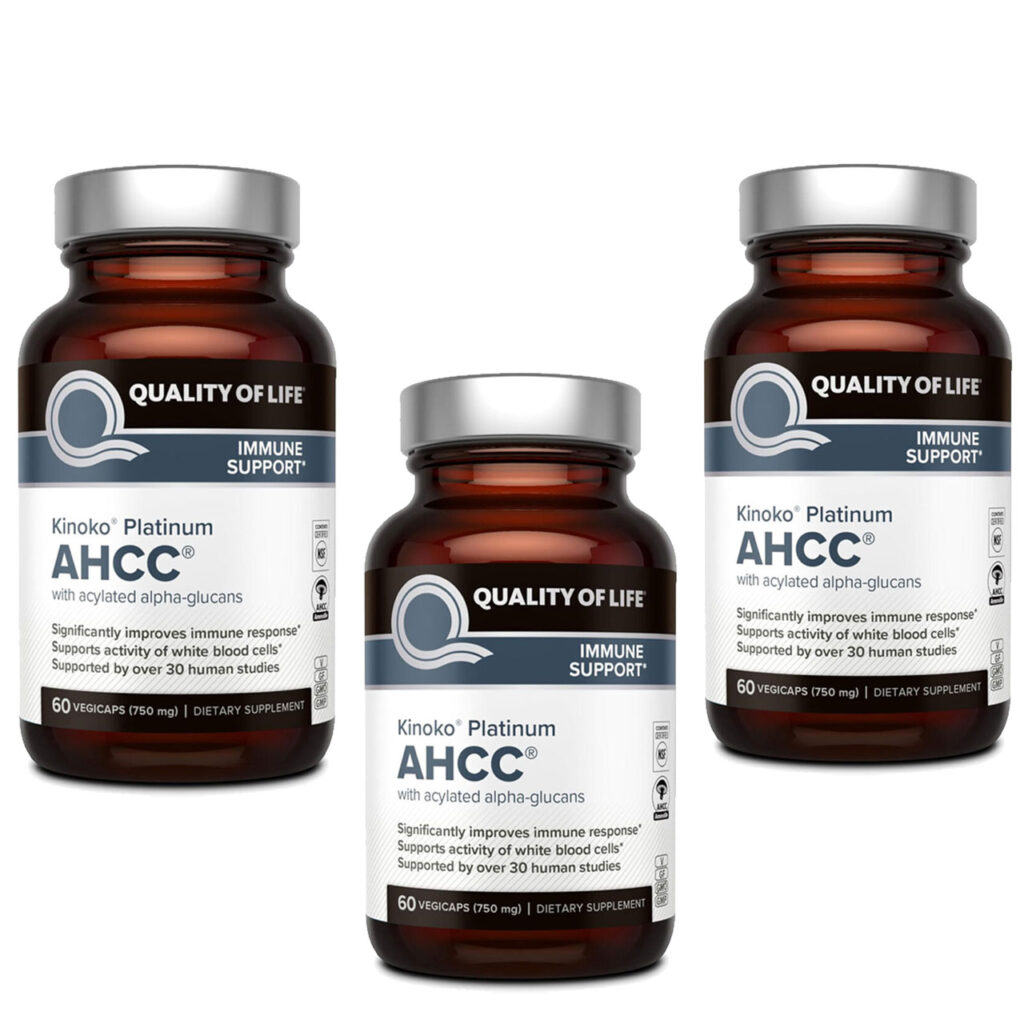 پکیج ۳ عددی قرص AHCC کینوکو پلاتینیوم ۷۵۰mg (۶۰ عددی) آمریکایی کارتن دار ارجینال 1 پکیج 3 عددی قرص کینوکو پلاتینیوم AHCC درمان زگیل تناسلی اچ پی وی