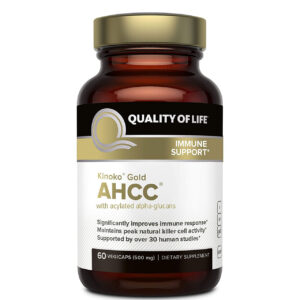کپسول AHCC Kinoko مدل گلد طلایی 60 تایی 500mg - درمان زگیل تناسلی