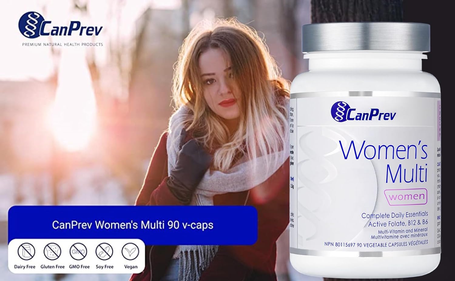 مولتی ویتامین مخصوص خانم ها CanPrev 8 multi vitamin women canprev b12 b6 folat 4