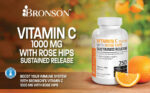 قرص ویتامین C 1000 به همراه Rose Hips برند Bronson تعداد 250 عددی - Image 5