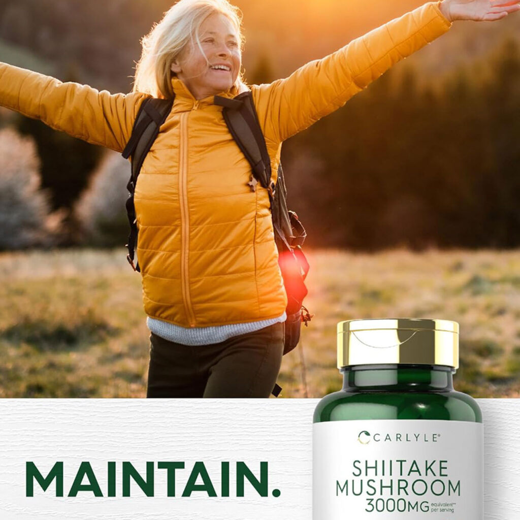کپسول شیتاکه ماشروم 3000 میلی گرم 200 عددی برند Carlyle 5 قرص شیتاکه ماشروم 3000 میلی گرم Carlyle