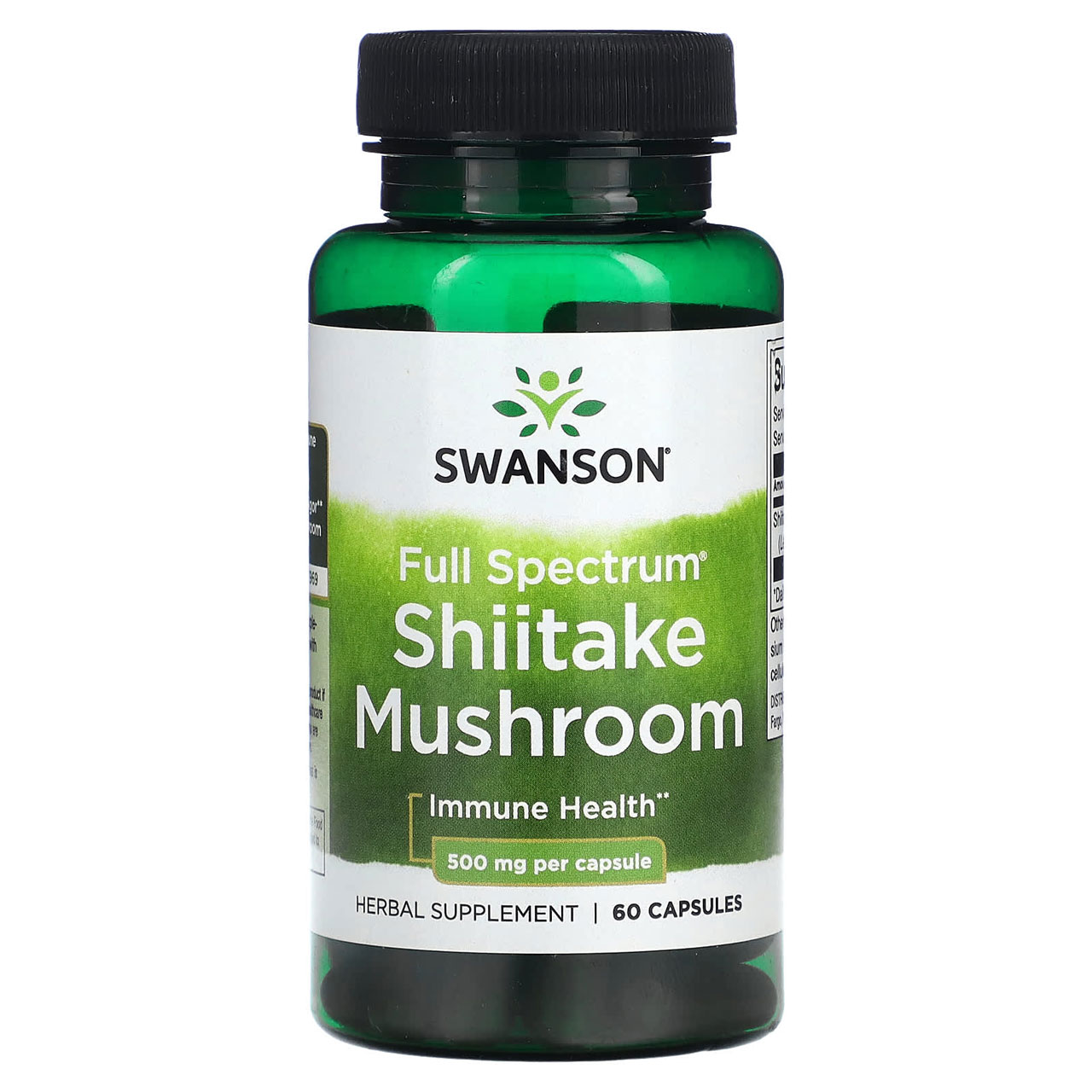 Swanson-Full-Spectrum-Shiitake-Mushroom-500mg قرص شیتاکه ماشروم 500 میلی گرم 60 عددی برند Swanson