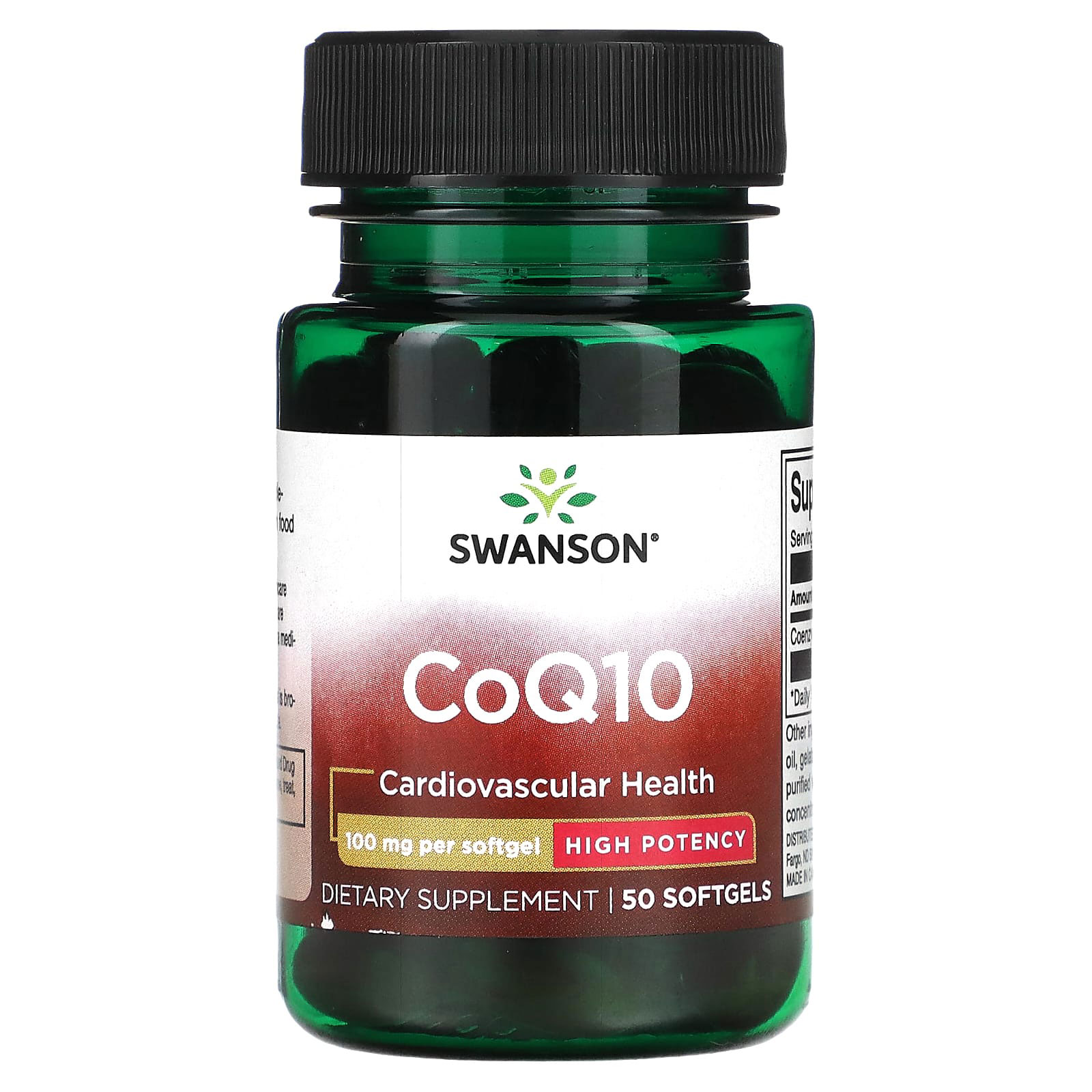 قرص سافت ژل کیوتن Swanson 100 mg Q10 1 قرص سافت ژل کیوتن 100 میلی گرم 50 عددی Swanson CoQ10