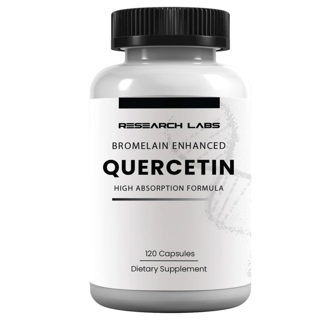 کپسول کوئرستین 800 میلی گرم برند Research Labs به همراه بروملین 120 عددی