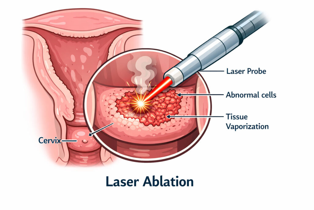 لیزر درمانی دهانه رحم Laser Ablation